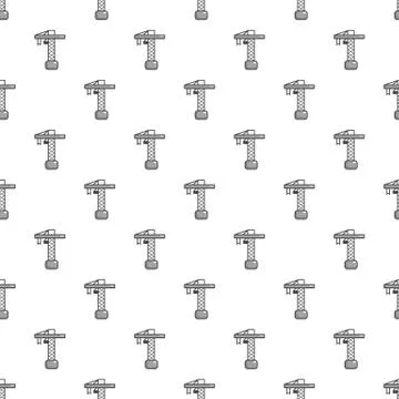 Construction crane pattern seamless Stock Illustration
