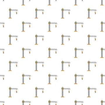 Construction crane pattern seamless Stock Illustration