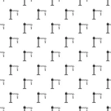 Construction crane pattern seamless vector Stock Illustration