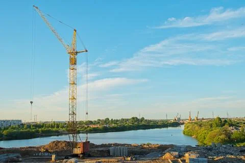 Construction crane Stock Photos