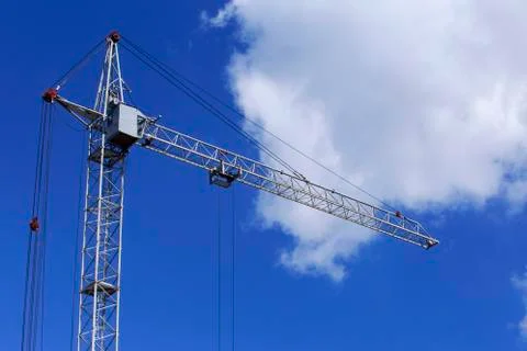 The construction crane 스톡 사진