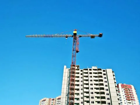 Construction crane 스톡 사진
