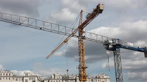 Construction Crane. Renovated Moscow Stock Footage 54326378