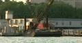 Construction Crane On The Riverside HD Footage