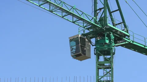 Construction crane rotate boom Vídeos de archivo 40530823