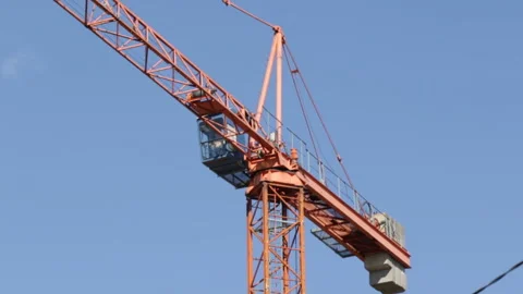 Construction crane running Video stock 90609382