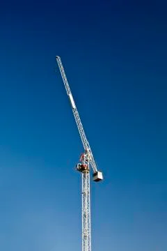 Construction Crane shut down on Site Stock Photos