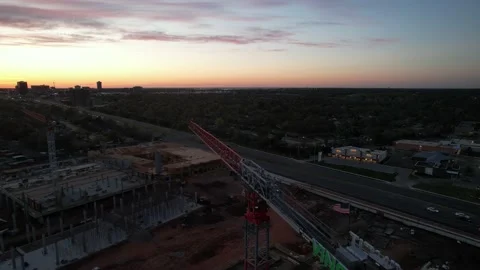 Construction Crane with skyline Stock Footage 239342591