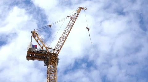 Construction crane timelapse Stock Footage 57097361