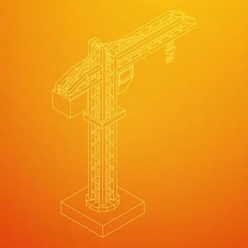 Construction crane tower. Building concept Ilustración de archivo