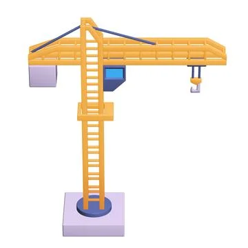 Construction crane tower. Building concept Ilustración de archivo