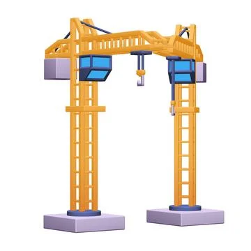 Construction crane tower. Building concept Ilustración de archivo