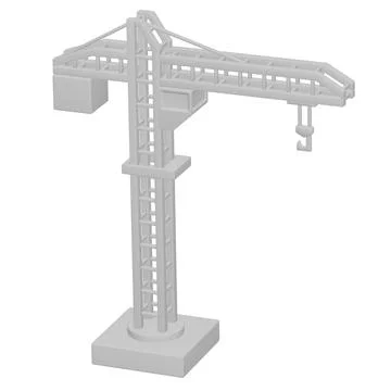 Construction crane tower. Building concept Ilustración de archivo