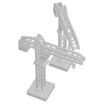 Construction crane tower. Building concept Ilustración de archivo