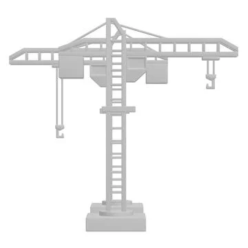 Construction crane tower. Building concept Ilustración de archivo