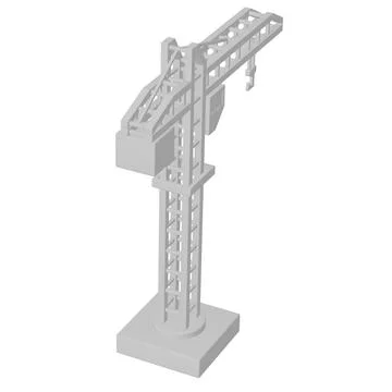 Construction crane tower. Building concept Ilustración de archivo