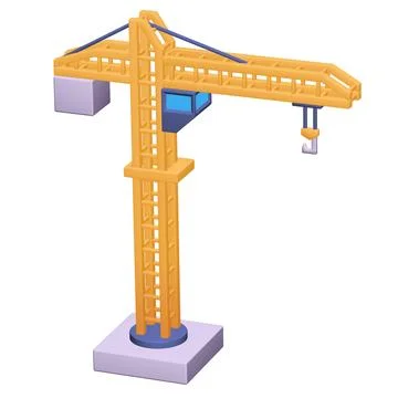 Construction crane tower. Building concept Ilustración de archivo