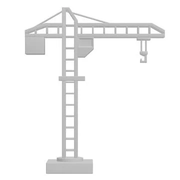 Construction crane tower. Building concept Ilustración de archivo