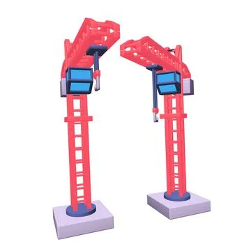 Construction crane tower. Building concept Ilustración de archivo