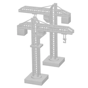 Construction crane tower. Building concept Ilustración de archivo