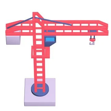 Construction crane tower. Building concept Ilustración de archivo