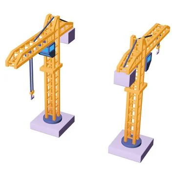 Construction crane tower. Building concept Stock Photos
