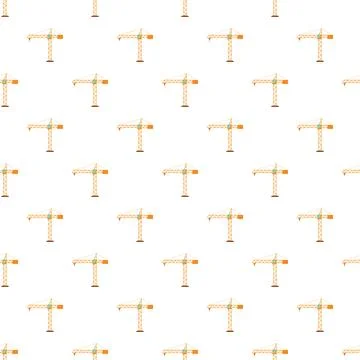 Construction crane tower seamless pattern building background イラスト素材