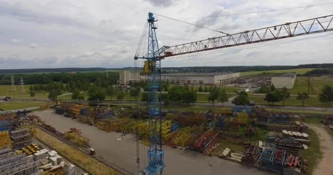 Construction crane for training Stock Footage 265846908