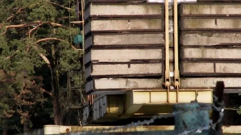 Construction crane at work in summer Stock-Footage 72072080