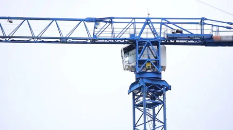 A construction crane working Stock Footage 58019512