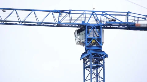 A construction crane working Stock Footage 58019545