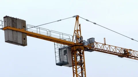 Construction crane working tower building 4k 库存影片 85650870