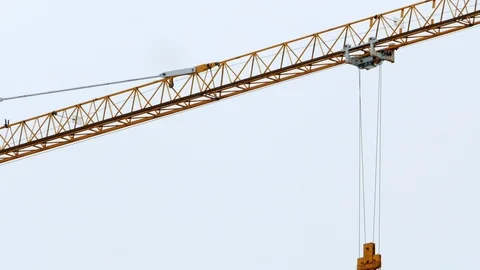 Construction crane working tower building 4k 库存影片 85652230