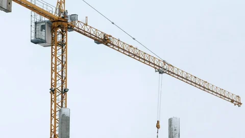 Construction crane working tower building 4k 库存影片 85652456