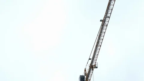 Construction crane working tower building 4k 库存影片 85654089