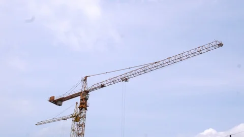 Construction crane working tower building 4k Stock-Footage 107383107