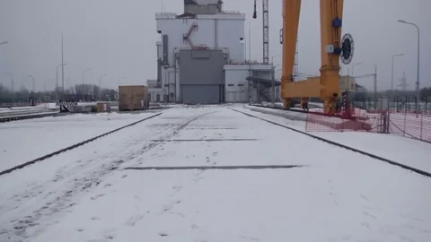 Construction cranes at the Chernobyl Stock Footage 70939974