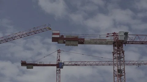 Construction cranes Stock Footage 78939581