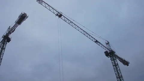 Construction Cranes Video stock 82501968