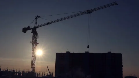 Construction cranes Stock Footage 146767566