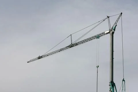 Construction cranes for lifting heavy loads Stock Photos