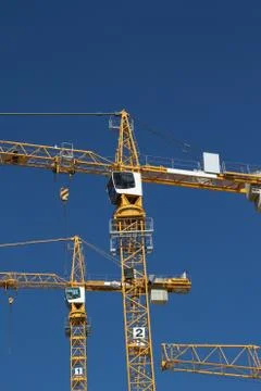 Construction cranes Stock Photos