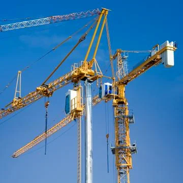 Construction cranes Stock Photos