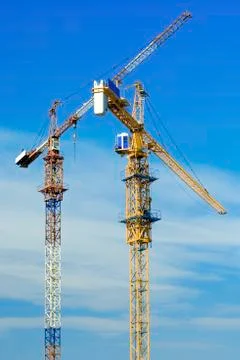 Construction cranes Stock Photos