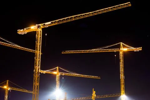 Construction Cranes Stock Photos