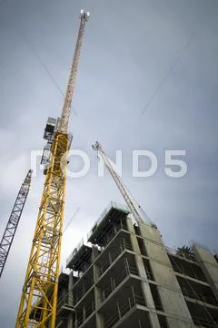 Construction cranes Stock Photos