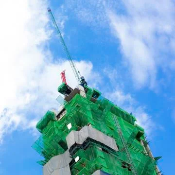 Construction cranes. Stock Photos