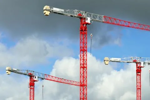 Construction cranes Stock Photos