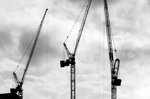 Construction cranes Stock Photos