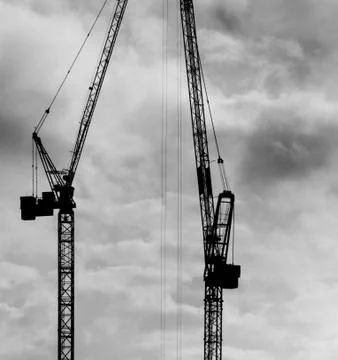 Construction cranes Stock Photos